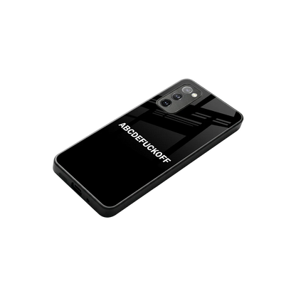 ABCDEFUCKOFF Black stylish phone case for samsung galaxy s20 fe | glossy glass and slim fit