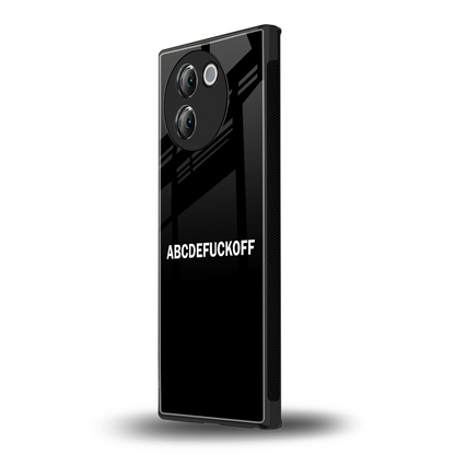 ABCDEFUCKOFF Black vivo v30e mobile cover | shockproof glass phone case