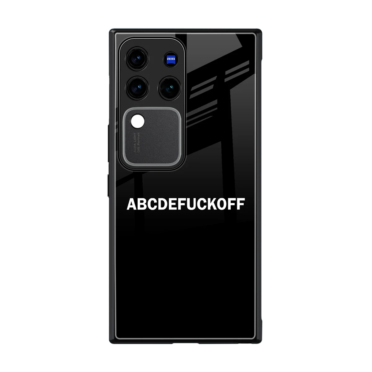 ABCDEFUCKOFF Black back phone cover | glass case forvivo v30 pro