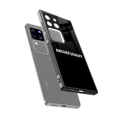 ABCDEFUCKOFF Black sleekvivo v30 pro cover with tempered glass back and TPU edges