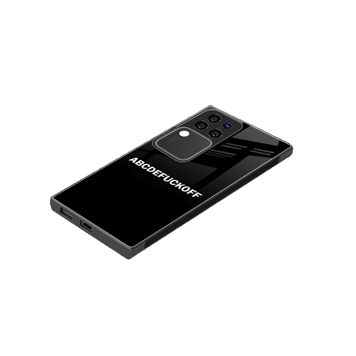 ABCDEFUCKOFF Black stylish phone case forvivo v30 pro | glossy glass and slim fit