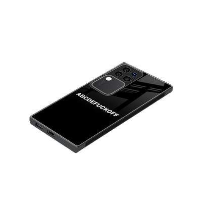 ABCDEFUCKOFF Black stylish phone case forvivo v30 pro | glossy glass and slim fit