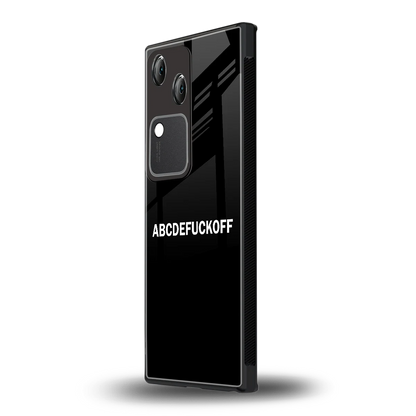 ABCDEFUCKOFF Black vivo v30 mobile cover | shockproof glass phone case