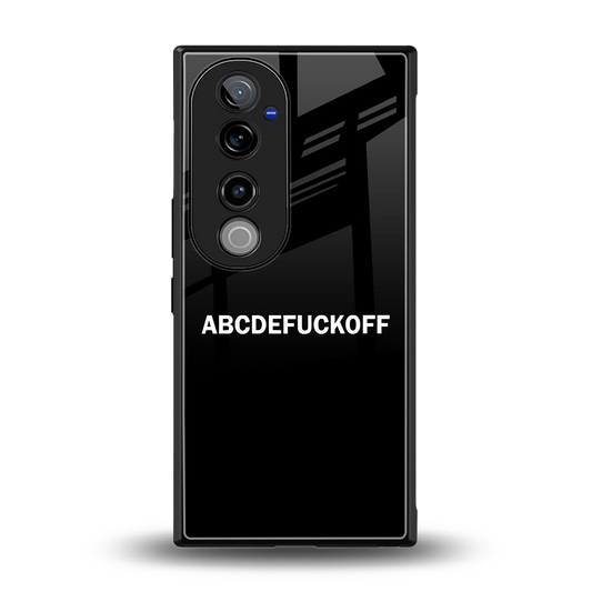 ABCDEFUCKOFF Black back phone cover | glass case for vivo v40 pro