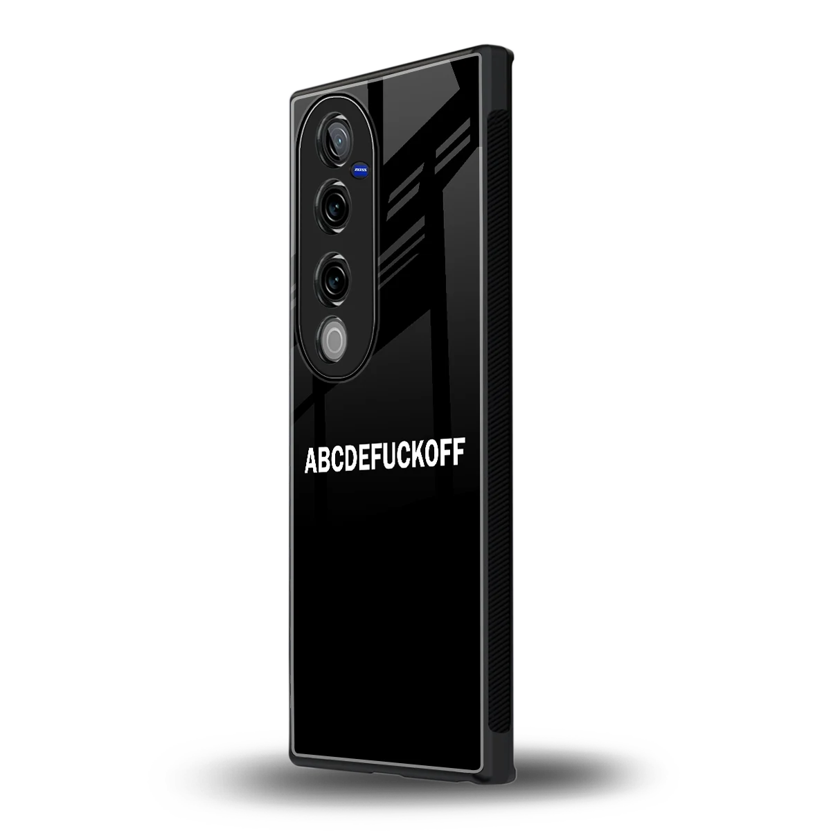 ABCDEFUCKOFF Black vivo v40 pro mobile cover | shockproof glass phone case