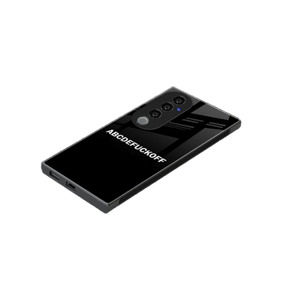 ABCDEFUCKOFF Black stylish phone case for vivo v40 pro | glossy glass and slim fit