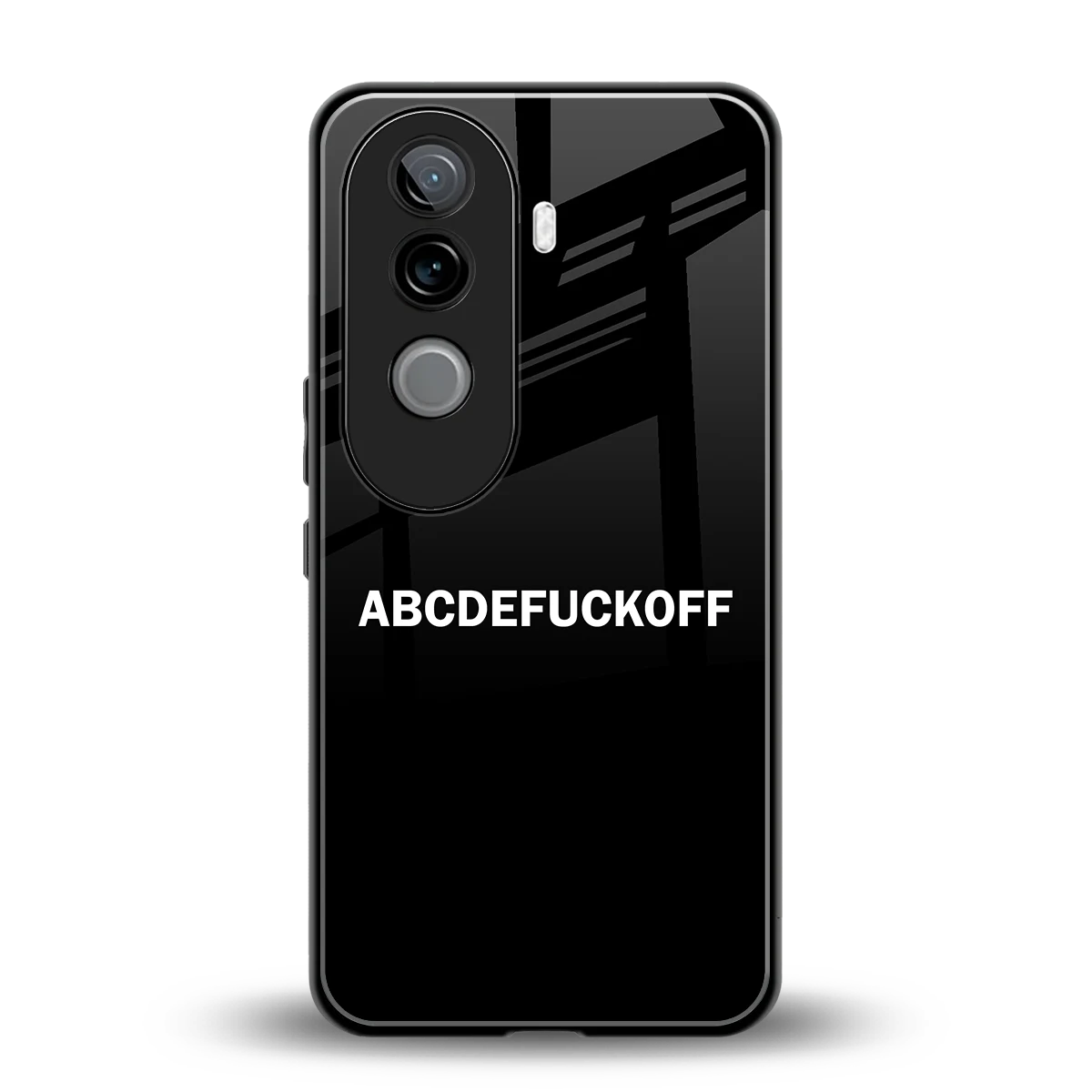 ABCDEFUCKOFF Black back phone cover | glass case for vivo v40e