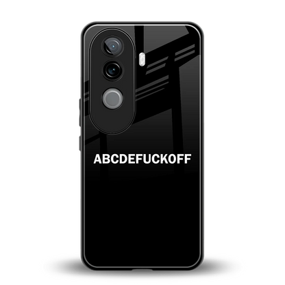 ABCDEFUCKOFF Black back phone cover | glass case for vivo v40e