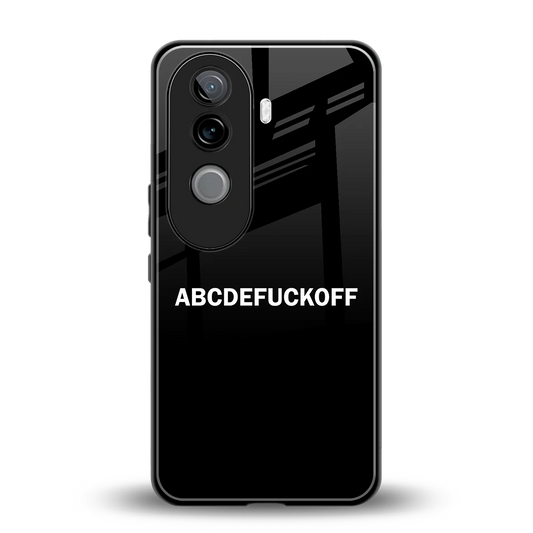 ABCDEFUCKOFF Black back phone cover | glass case for vivo v40e