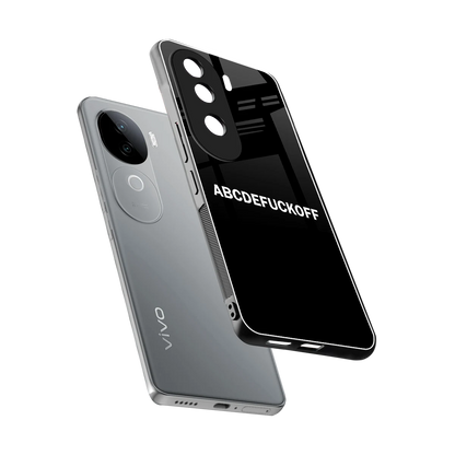 ABCDEFUCKOFF Black sleek vivo v40e cover with tempered glass back and TPU edges