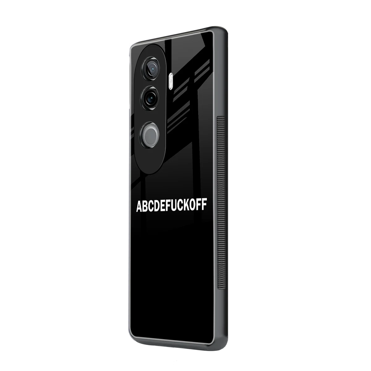 ABCDEFUCKOFF Black vivo v40e mobile cover | shockproof glass phone case