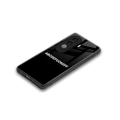 ABCDEFUCKOFF Black stylish phone case for vivo v40e | glossy glass and slim fit