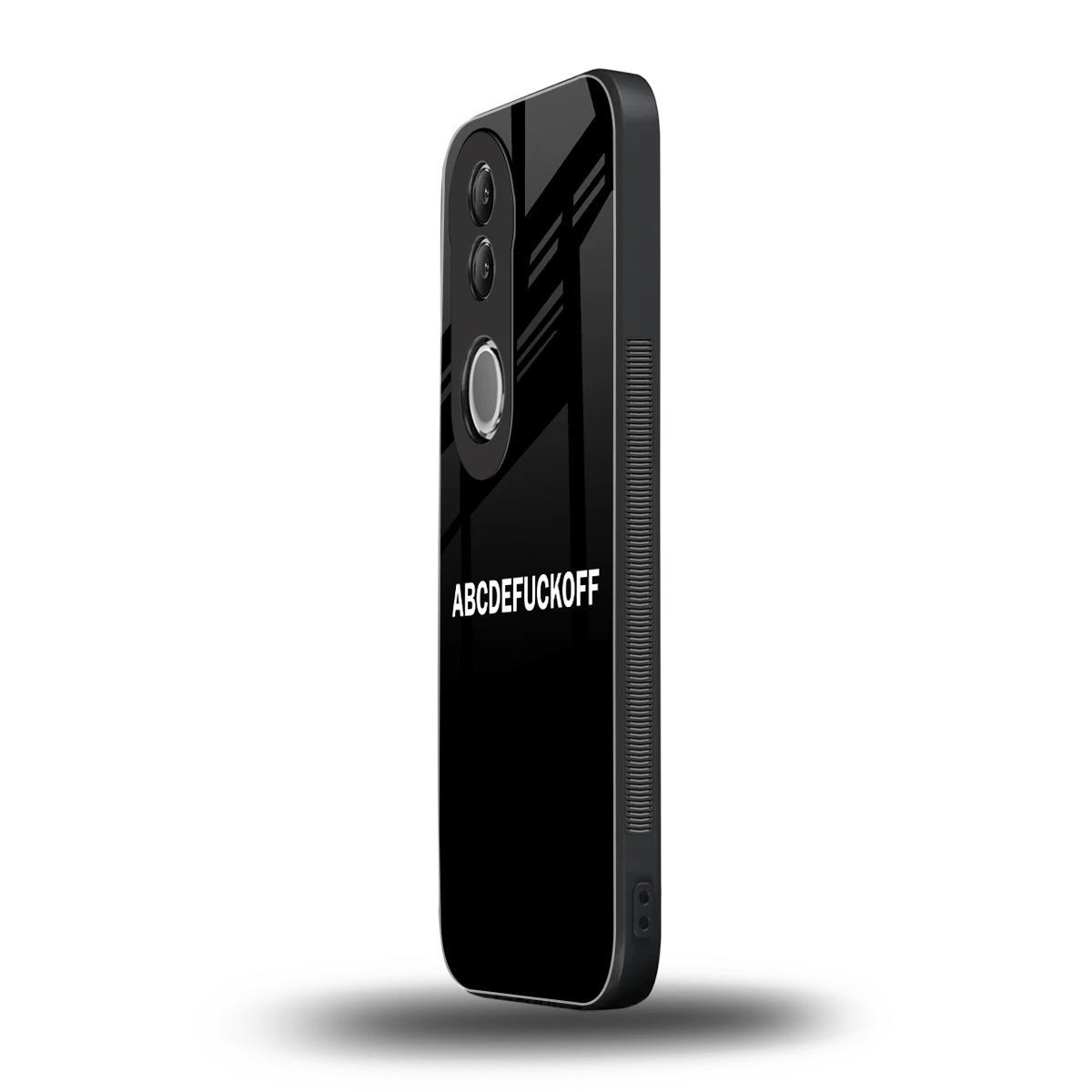ABCDEFUCKOFF Black vivo v50 mobile cover | shockproof glass phone case