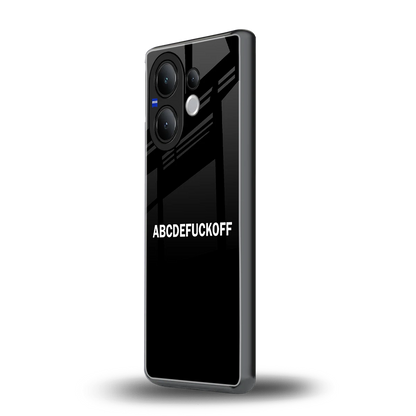 ABCDEFUCKOFF Black vivo v60 mobile cover | shockproof glass phone case