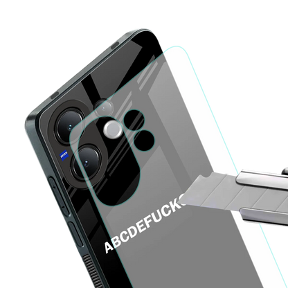 ABCDEFUCKOFF Black stylish phone case for vivo v60 | glossy glass and slim fit