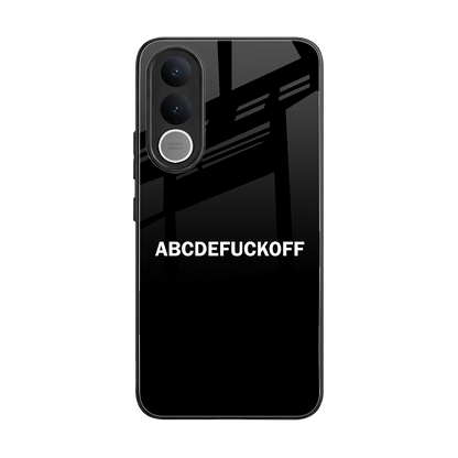 ABCDEFUCKOFF Black back phone cover | glass case for vivo v70 fe