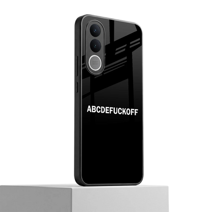 ABCDEFUCKOFF Black vivo v70 fe mobile cover | shockproof glass phone case