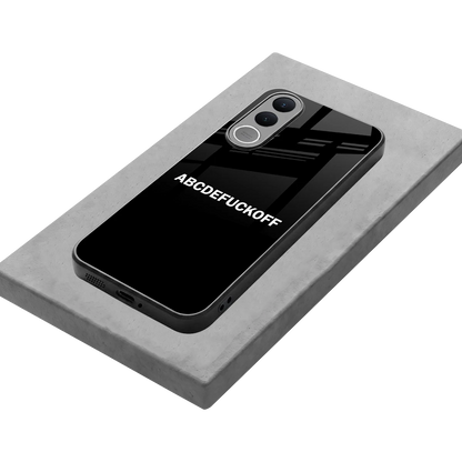 ABCDEFUCKOFF Black stylish phone case for vivo v70 fe | glossy glass and slim fit