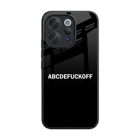ABCDEFUCKOFF Black back phone cover | glass case for vivo v70