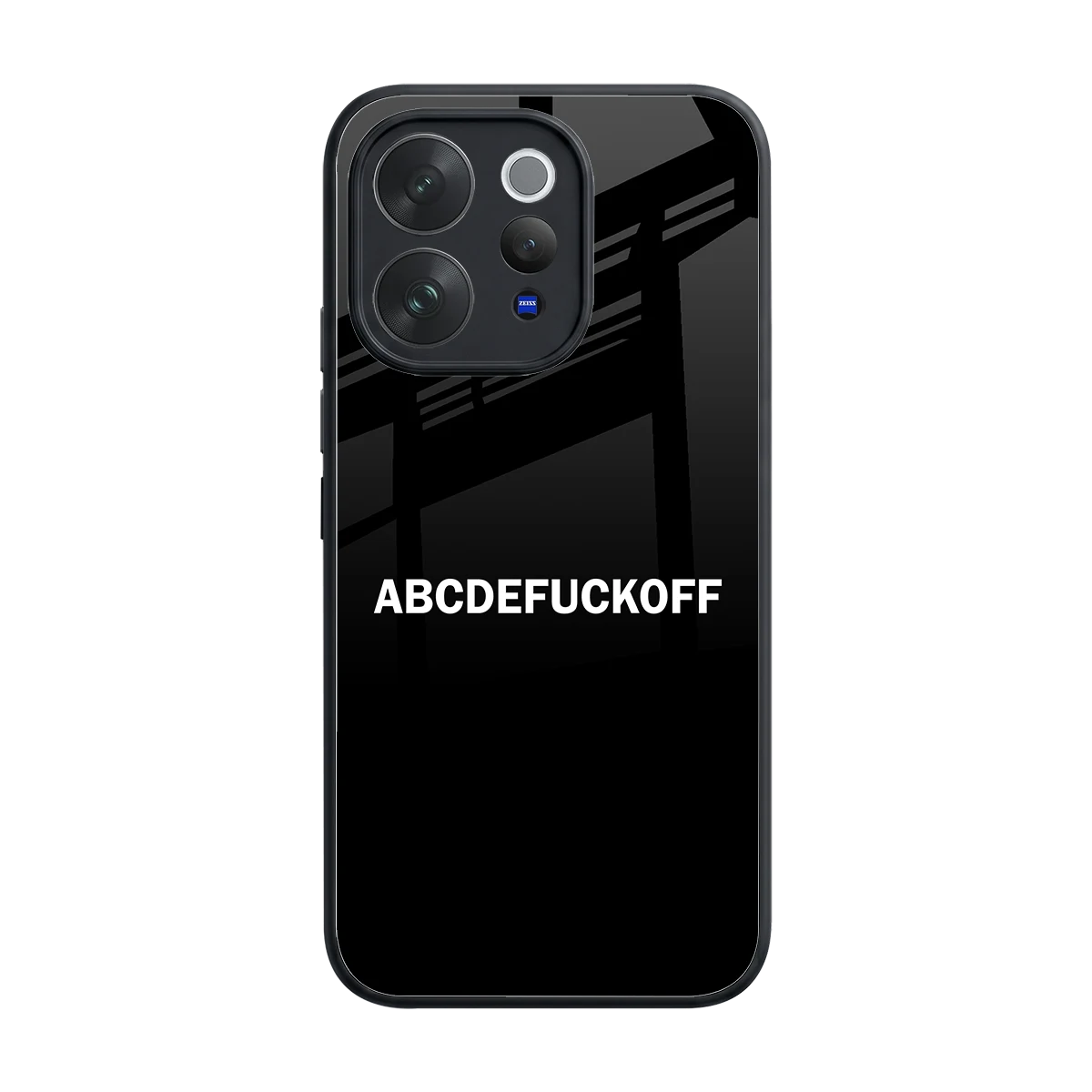 ABCDEFUCKOFF Black back phone cover | glass case for vivo v70 elite