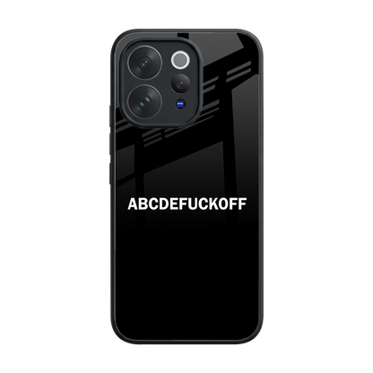 ABCDEFUCKOFF Black back phone cover | glass case for vivo v70 elite