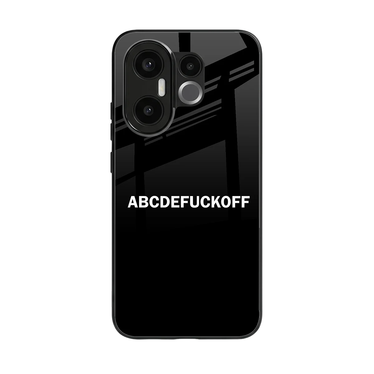 ABCDEFUCKOFF Black back phone cover | glass case for vivo x200 fe