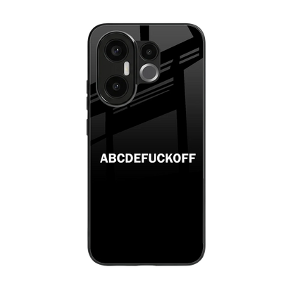 ABCDEFUCKOFF Black back phone cover | glass case for vivo x200 fe