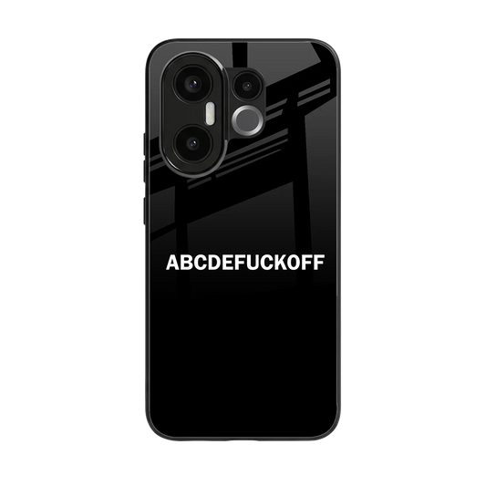 ABCDEFUCKOFF Black back phone cover | glass case for vivo x200 fe