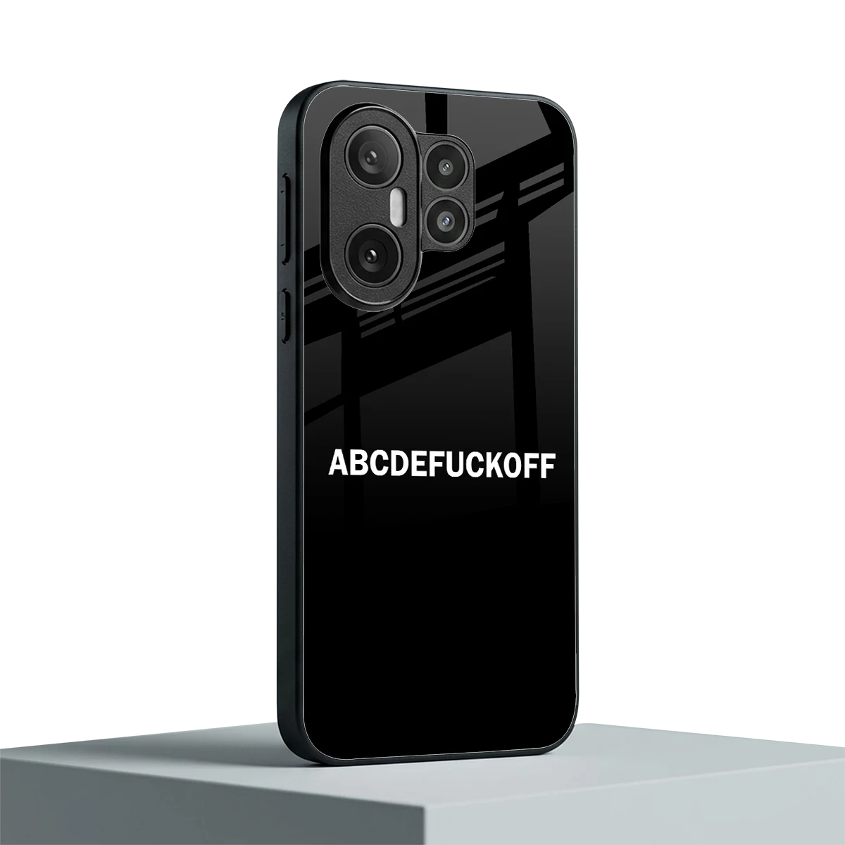ABCDEFUCKOFF Black vivo x200 fe mobile cover | shockproof glass phone case