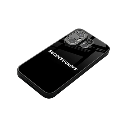 ABCDEFUCKOFF Black stylish phone case for vivo x200 fe | glossy glass and slim fit