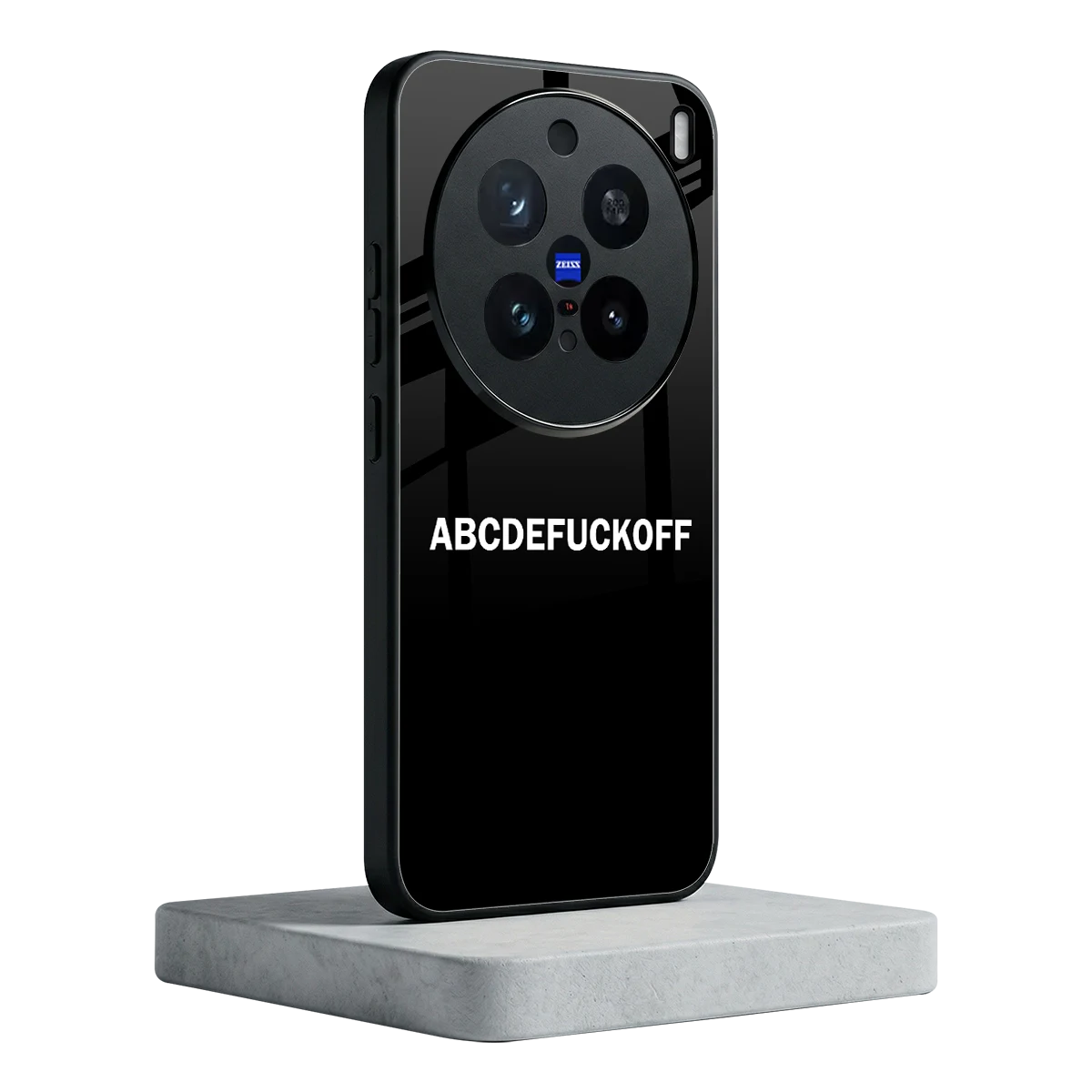 ABCDEFUCKOFF Black vivo x200 pro mobile cover | shockproof glass phone case