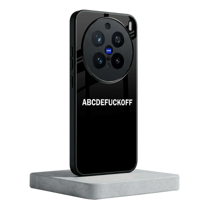 ABCDEFUCKOFF Black vivo x200 pro mobile cover | shockproof glass phone case