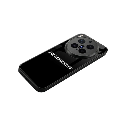 ABCDEFUCKOFF Black stylish phone case for vivo x300 pro | glossy glass and slim fit
