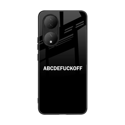 ABCDEFUCKOFF Black back phone cover | glass case for Vivo-y100