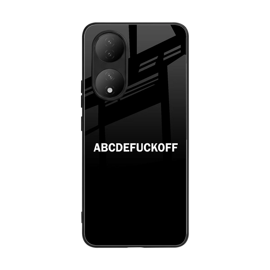 ABCDEFUCKOFF Black back phone cover | glass case for Vivo-y100