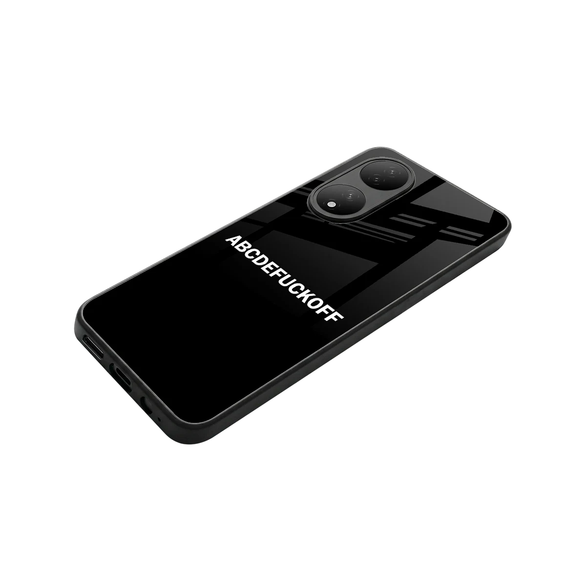 ABCDEFUCKOFF Black stylish phone case for Vivo-y100 | glossy glass and slim fit