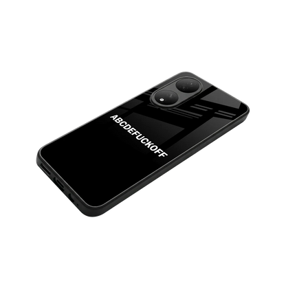 ABCDEFUCKOFF Black stylish phone case for Vivo-y100 | glossy glass and slim fit