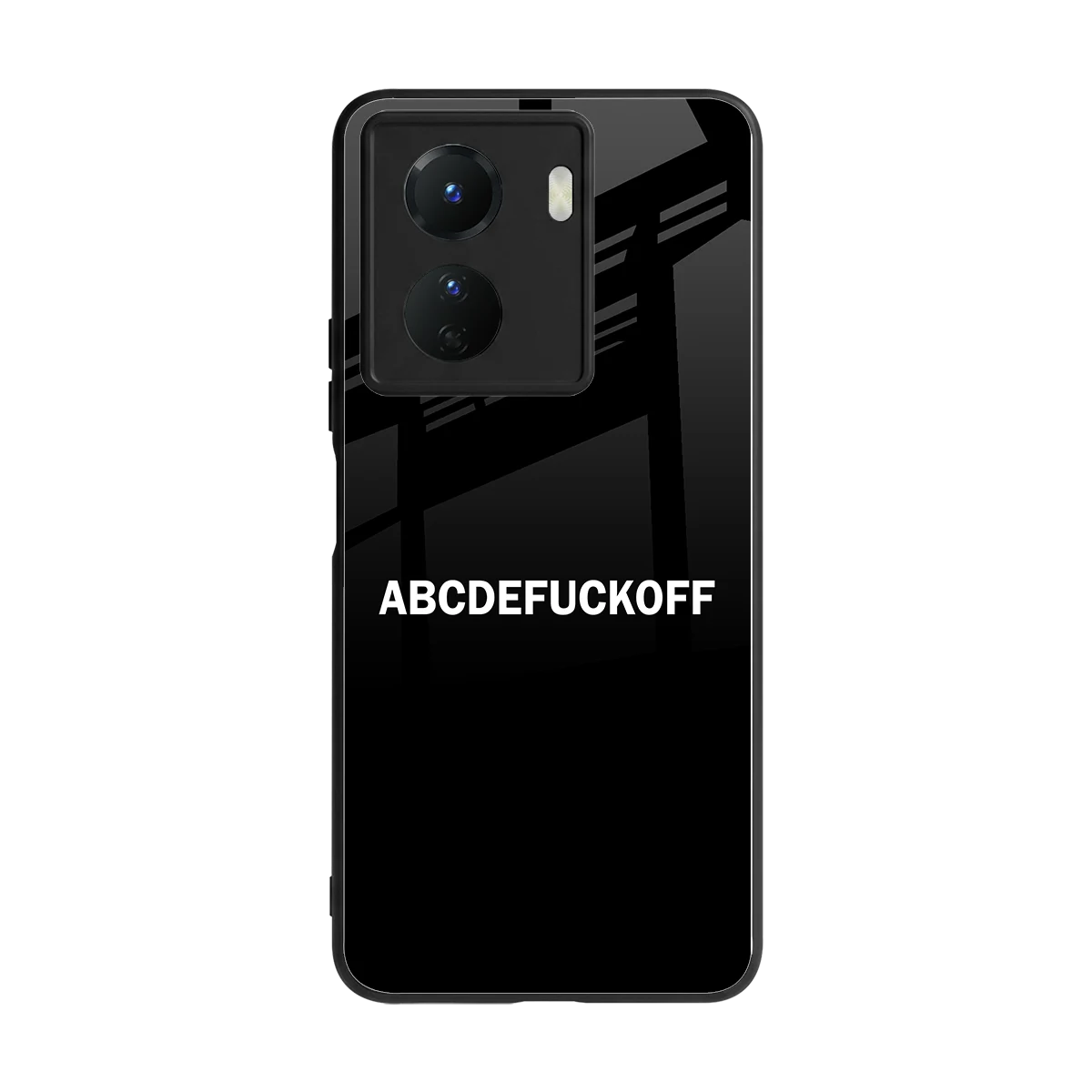 ABCDEFUCKOFF Black back phone cover | glass case for vivo y16