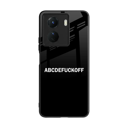 ABCDEFUCKOFF Black back phone cover | glass case for vivo y16