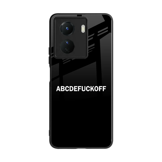 ABCDEFUCKOFF Black back phone cover | glass case for vivo y16