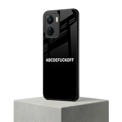 ABCDEFUCKOFF Black vivo y16 mobile cover | shockproof glass phone case