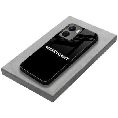 ABCDEFUCKOFF Black stylish phone case for vivo y16 | glossy glass and slim fit