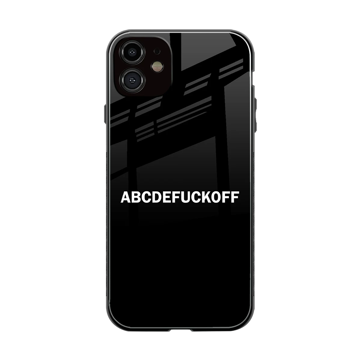 ABCDEFUCKOFF Black back phone cover | glass case for iphone 12
