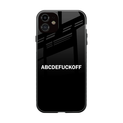 ABCDEFUCKOFF Black back phone cover | glass case for iphone 12