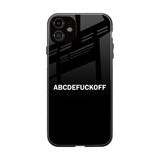 ABCDEFUCKOFF Black back phone cover | glass case for iphone 11