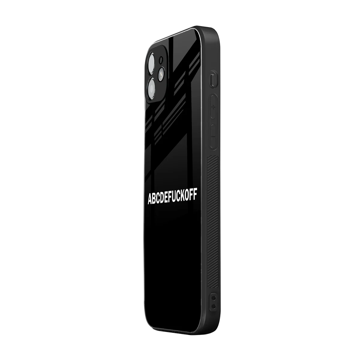 ABCDEFUCKOFF Black iphone 11 mobile cover | shockproof glass phone case