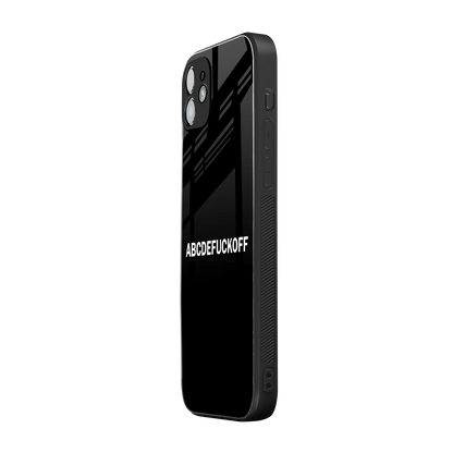 ABCDEFUCKOFF Black iphone 11 mobile cover | shockproof glass phone case