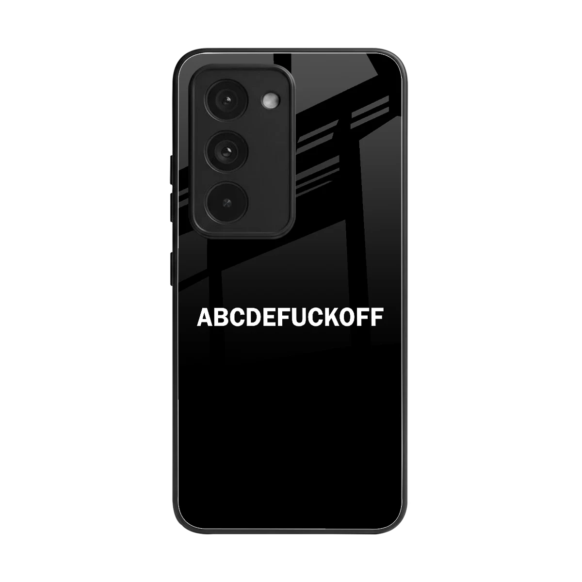 ABCDEFUCKOFF Black back phone cover | glass case for redmi 15 5g