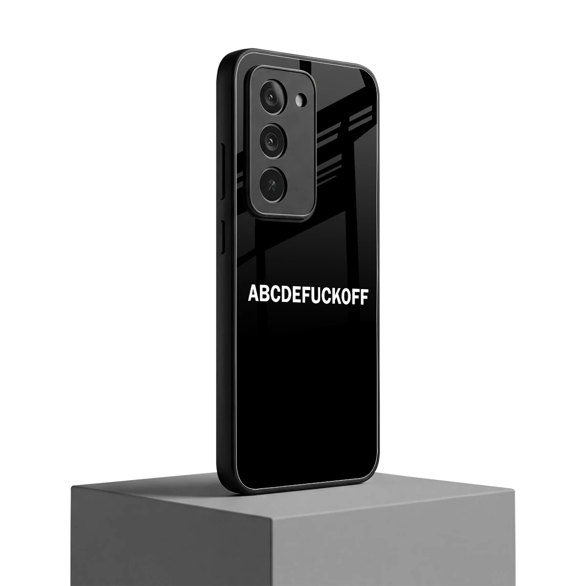 ABCDEFUCKOFF Black redmi 15 5g mobile cover | shockproof glass phone case