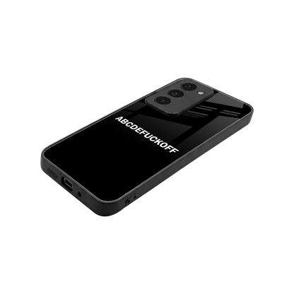 ABCDEFUCKOFF Black stylish phone case for redmi 15 5g | glossy glass and slim fit